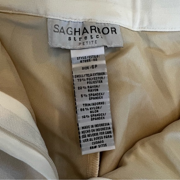 NWT Sag Harbor White Wide Leg Stretch Petite Pants - Picture 13 of 14